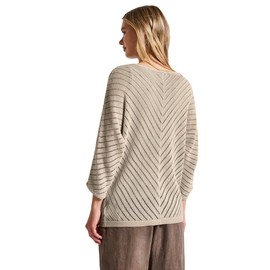 STREET ONE Damen 3015452 Strukturpullover, tusk Cream, 44