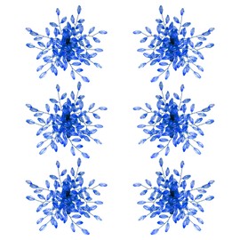 ITOS365 Napkin Rings Set of 6 for Dining Table Decoration Parties Everyday Metal Napkin Holder Leaf Blue (Pack of 6)