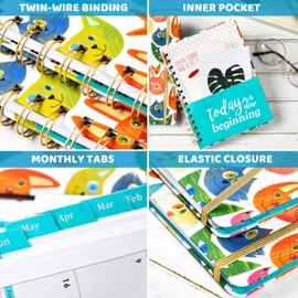 2025 Planner - 2025 Planner Weekly and Monthly, Jan.2025 - Dec.2025, 12 Month Planner Weekly & Monthly with Tabs, 6.4" x 8.5", Hardcover + Back Pocket - Cat