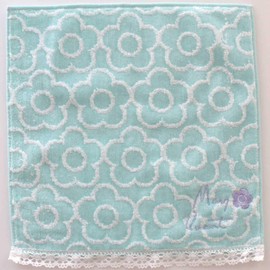 MARY QUANT 192005-1202-02 Women's Towel Handkerchief, Blue, 9.8 inches (25 cm), Handkerchief Towel, Hand Towel, Women's
