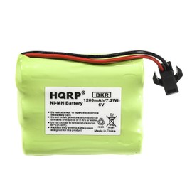 HQRP 6V Battery SM-2P Plug for Harbor Frieght Solar Light, Sunforce 80-Led-Solar Motion Light, SolarSecurity-Outdoor