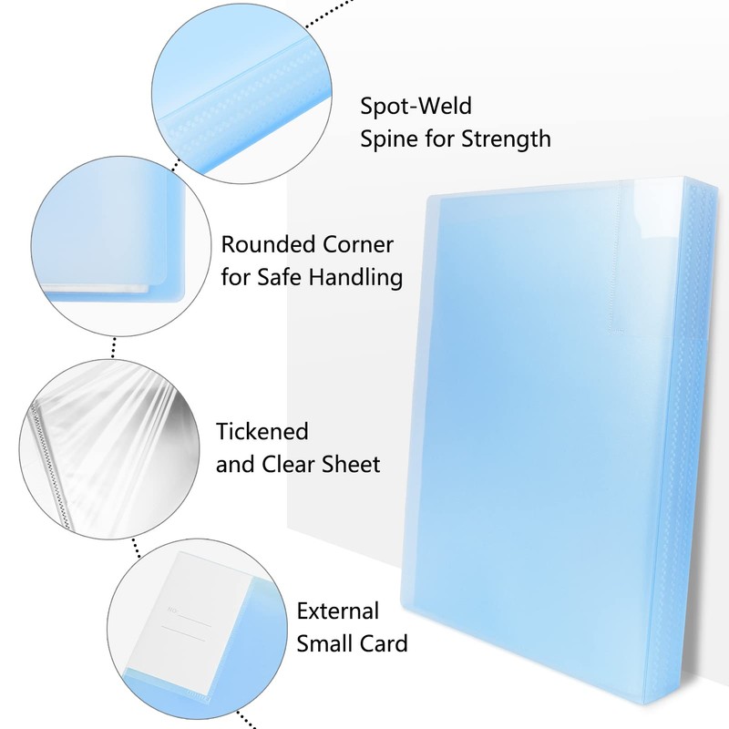 Toplive A4 PP Display Folder 60 Transparent Pockets Presentation Project