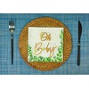 32Pcs Eucalyptus Leaf Oh Baby Napkins Sage Green 6.5in