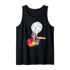 Crocheting Knitting Rainbow Yarn Rainbow Tank Top