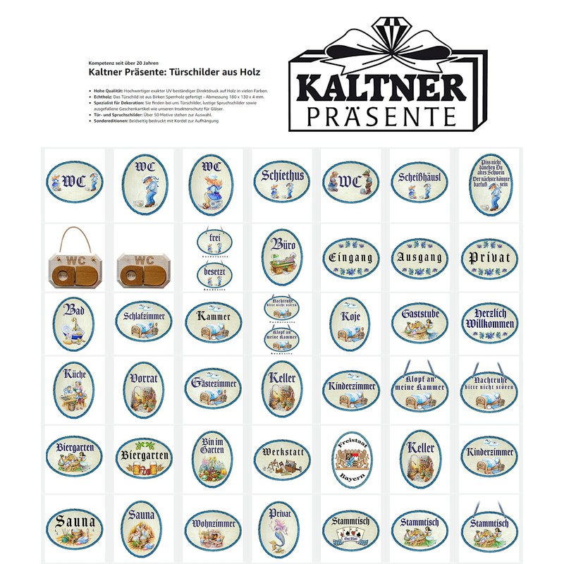 Kaltner Präsente Gift Idea Wooden Gift Item Decorative Door Sign