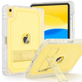 ZoneFoker ZoneFoker Case for iPad 11-inch (A16) 2025 / iPad 10th Gen 10.9 inch 2022, Heavy Duty Shockproof Rugged Protective with Pencil Holder, 11th / 10th Translucent Cover with Kickstand Kids