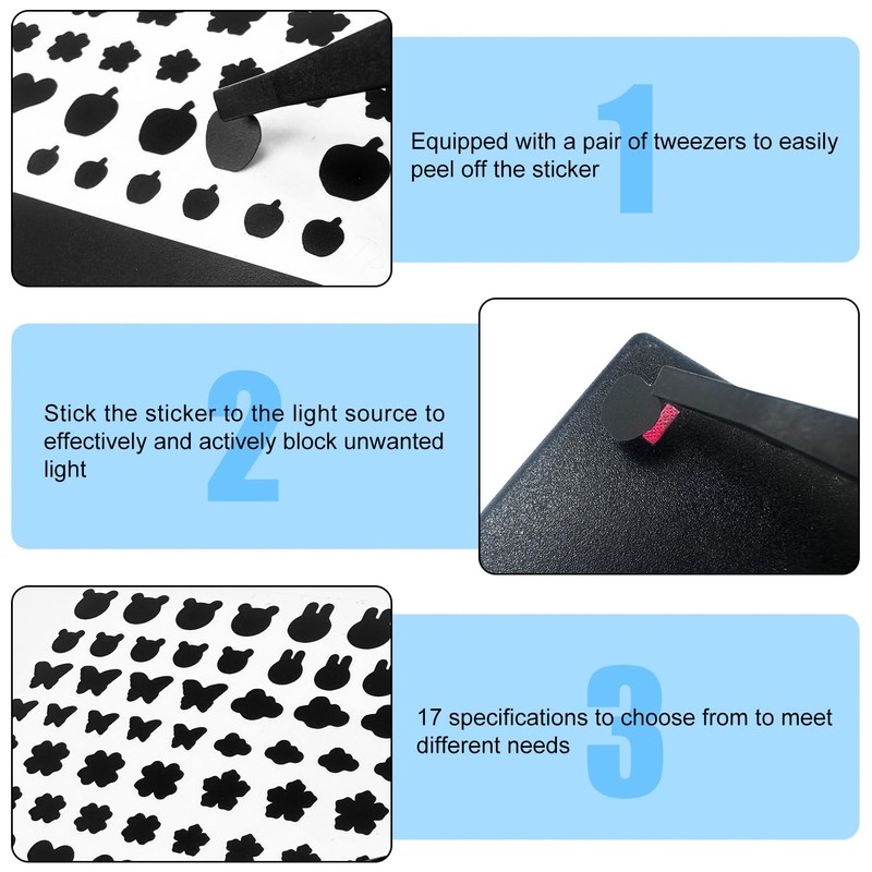 LED Light Blocking Stickers, Light Dimming Stickers, Light Dimming LED