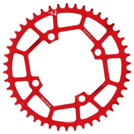Mountain Bike 104BCD Gear Disc 46T Reduce Friction Noise Aluminum Alloy Bike Chainring for Mountain Bike Red