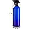 JUVITUS (4 pack) 32 oz Cobalt Blue Boston Round PET