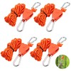 Mritrit 4 Tent Guy Ropes with Pulley, 4m Adjustable Ratchet