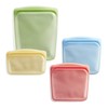 Stasher Premium Silicone Reusable Food Storage Bags, 4-Pack, Multi |