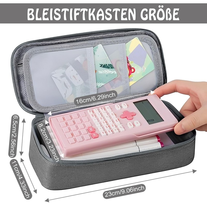 LATRAT Pencil Case, Large Capacity Pencil Case with Zippered, Capacity