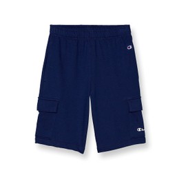 Champion Boys' Little Men, Athletic Shorts with Cargo Pockets, 8", Navy