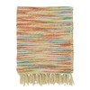 SARO LIFESTYLE Rainbow Stripe Throw Blanket