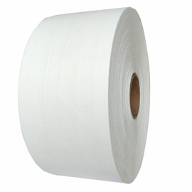 3'' x 450 Feet Reinforced Water Activated Gummed Kraft Paper Tape, for Heavy Duty Secure Packing Shipping, Tamper Evident Gummed Tape, White - 1 Roll