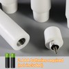 Eywamage Short White Flameless Taper Candles with Remote, Flickering Battery