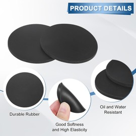 M METERXITY 20-Pack Rubber Solid Discs Washers, 55mm OD x 3mm Thickness Anti-Vibration Noise-Reducing Rubber Spacer Pads Gasket Bushings for HVAC/Washing Machines/Furniture/DIY Gasket Craft