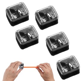 5Pcs Black Eye Pencil Sharpener for Women Lip Liner Pencil Eyeliner Eyebrow Sharpener Makeup Eyeliner Sharpeners for Pencils Double Cosmetic Handheld Sharpeners