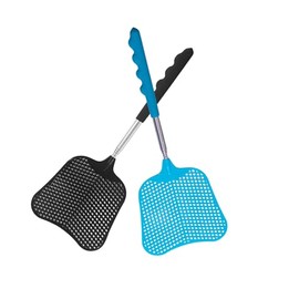 Wapodeai 2 Pack Fly Swatters Heavy Duty Set, Telescopic Fly Swatter, Stainless Steel Handle for Flyswatter (Blue & Black)