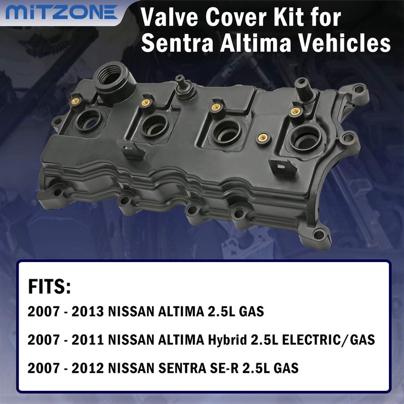 MITZONE Engine Valve Cover Compatible with 2007-2013 Nissan Altima Sentra