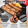 2 PCS Silicone Hamburger Bun Pan and Baguette Pan Set,