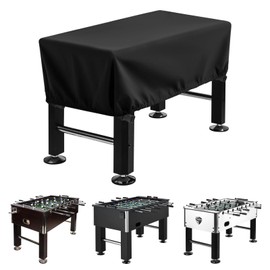 Iptienda Football Table Cover, Waterproof, 420D Oxford Table Football Cover, Dustproof, UV-Resistant, Portable with Release Belt and Tension, Black, 145 x 115 x 72 cm