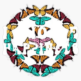 I Choose Happiness Butterflies Peace Sign Positive Quote Positivity Window Water Bottle Bumper Sticker Decal 5"