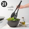 Hausfelder Salad Servers Black Two-Piece Salad Servers and Salad Tongs