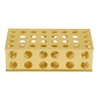 Golden Aluminum Test Tube Rack Holder Stand 8*12.3*18*30mm Hole Diameter