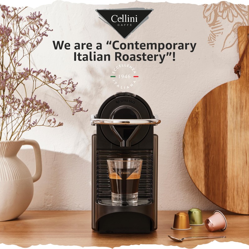 Cellini Caffè Intenso Aluminum Nespresso Pods 30 Count Dark Roast