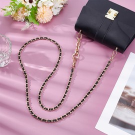 UNICRAFTALE 1.23m Purse Extender Chains Golden Chain Purse Extension Replacement for Handbags with Double Alloy Spring Gate Rings for Purse Bag Making Supplies Accessories