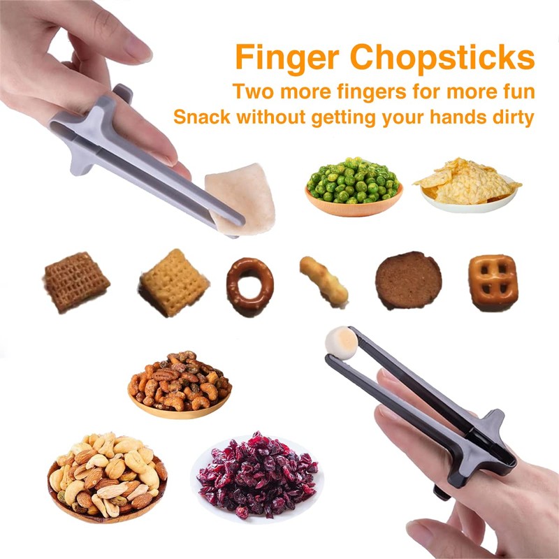 6Pcs Finger Chopsticks, Snack Chopsticks, Gamer Chopsticks, Finger Chopsticks for