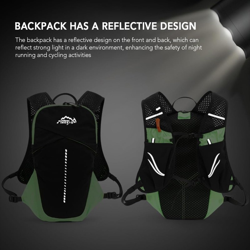 SOUUXIU Hydration Vest Backpack Lightweight Breathable Running Backpack 1.5L Water