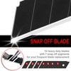 HAUTMEC Professional Retractable Snap Off Utility Knife Replacement Black Blades