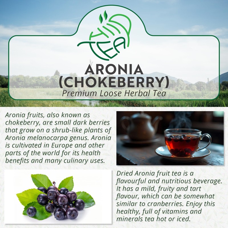 Aronia Berry Loose Herbal Tea – Premium Natural Dried Chokeberry