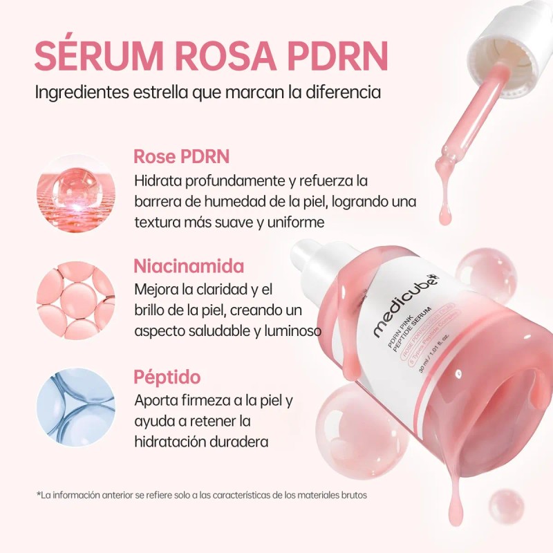 Medicube Suero Pdrn Pink Peptide Antiage Iluminador 30ml
