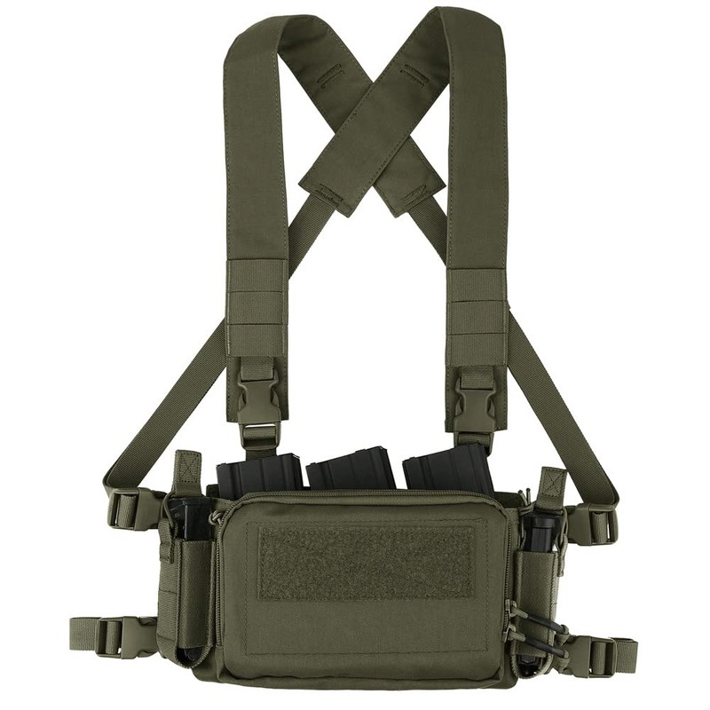 KRYDEX Tactical Chest Rig with Triple 5.56/7.62 Mag Pouch Insert