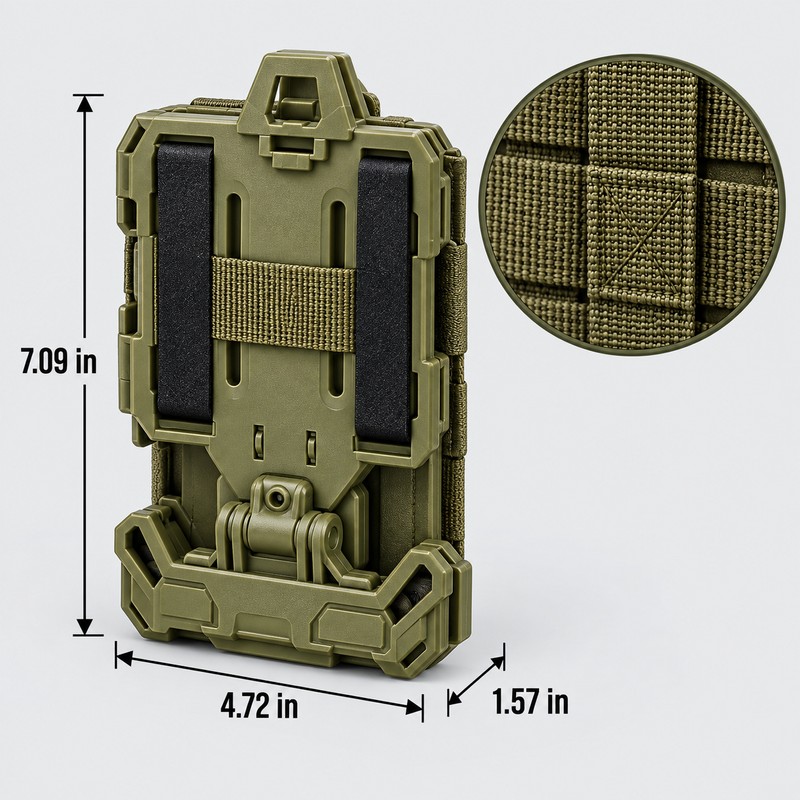 Tactical MOLLE Admin Panel Foldable Phone GPS Holder – Compact