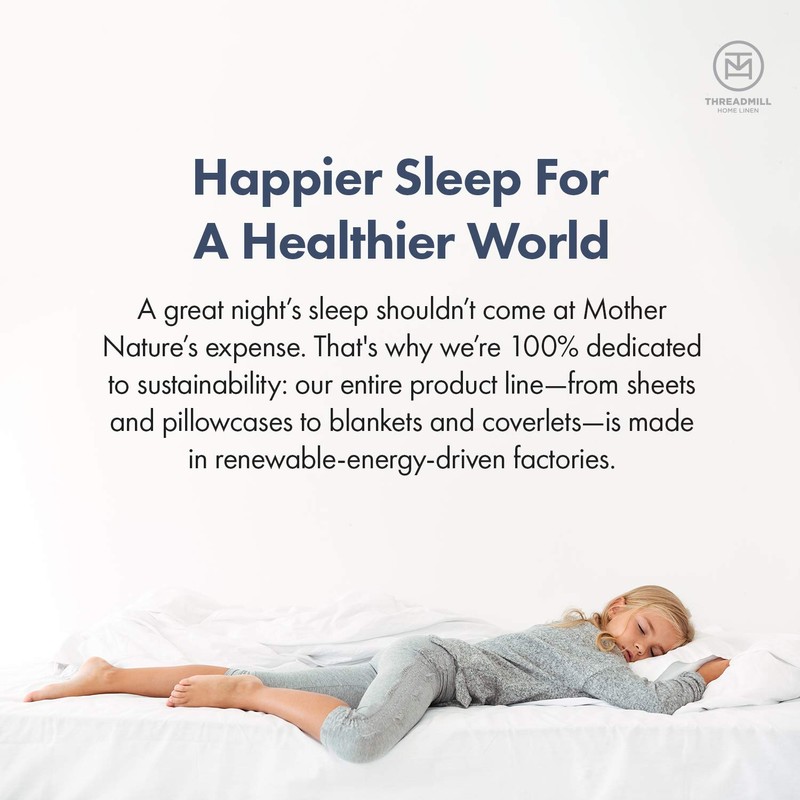 Threadmill 100% Cotton Sheets for King Size Bed - 600