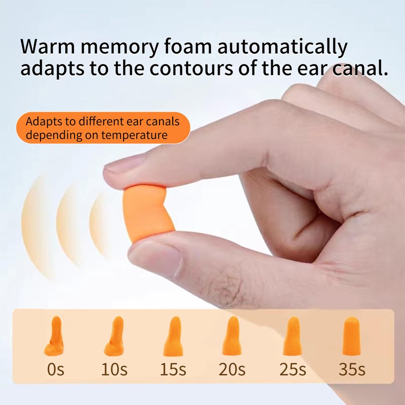 GOL-SIV 200 Pairs Foam Ear Plugs - 38dB(NRR 33dB) Noise