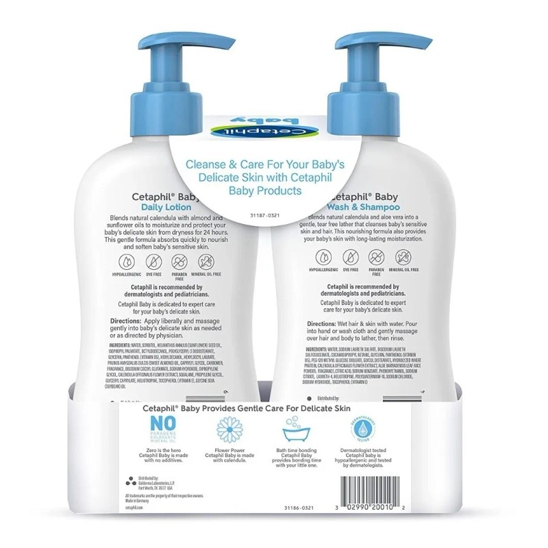 Cetaphil Pack Baby Wash & Shampoo + Daily Lotion Para