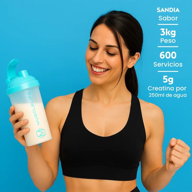 Creatina Muscle Life Monohidratada 3kg 600 Servicios Varios