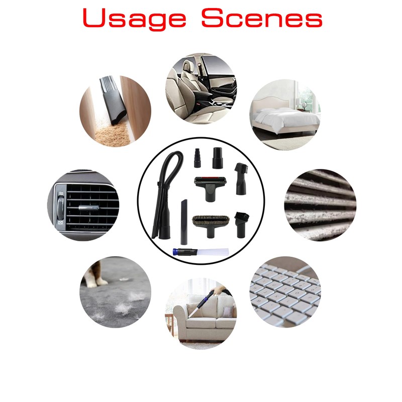 PRETEC Wet Dry Shop Vac Attachments Brushes for Vac Accessories,