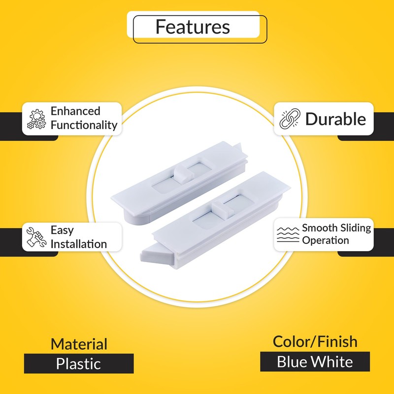 Brixwell Snap in Tilt Latch, Plastic Material, Blue White Finish,