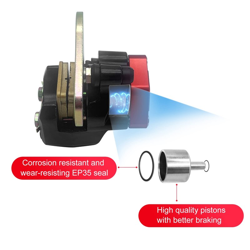 Rear Brake Caliper With Parking Brake Off Block for Honda