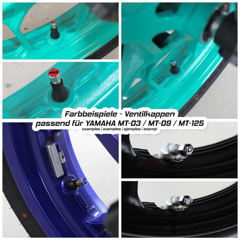 BIKE-label Valve Caps Motorcycle Pack of 2 Compatible with Yamaha
