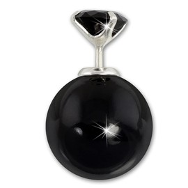 SilberDream Silver Stud Earrings Tribal Design Zirconia Black SDO8515S Silver Stud Earrings, Sterling Silver Cubic Zirconia