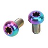 12pcs RISK Bicycle Disc Brake Rotor Bolts M5x10mm T25 Titanium