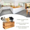 CB Accessories Utensil Holder in Rustic Wood for Farmhouse Kitchen
