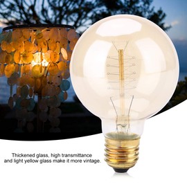 Bombilla de luz de filamento LED estilo vintage de 40 vatios, bombilla led retro, bombillas equivalentes de 100 vatios, cálido 3000k, 260 LM, regulable, lámpara (G80-Winding